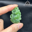 Mặt Dây Chuyền Hồ Ly Đá Ngọc Bích (Nephrite Jade) Cao 37 (mm)