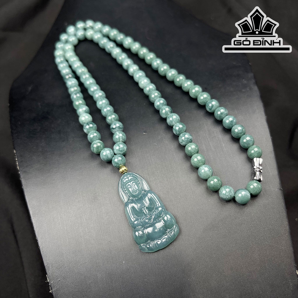 Vòng Cổ Đá Ngọc Lam (Turquoise) Đường Kính Hạt 8 (mm)