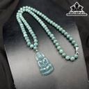 Vòng Cổ Đá Ngọc Lam (Turquoise) Đường Kính Hạt 8 (mm)