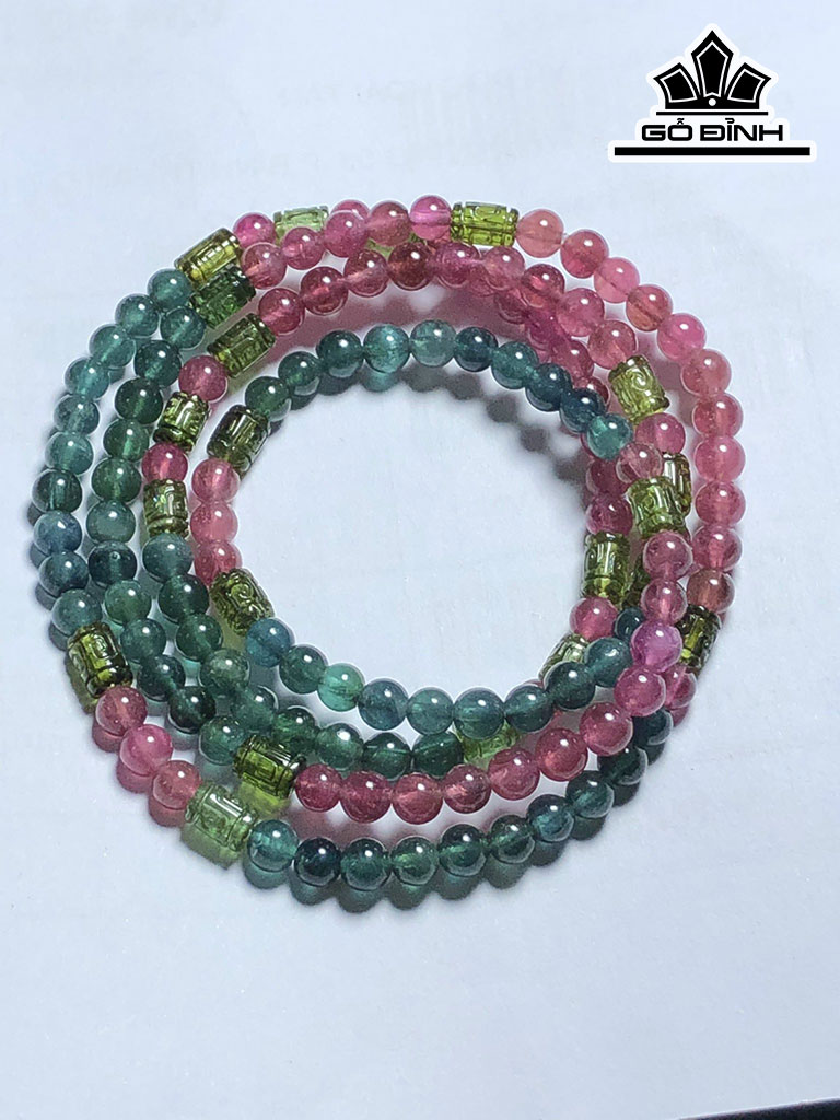 Chuỗi Đá Tourmaline Đường Kính Hạt 4,8 (mm) 24gr