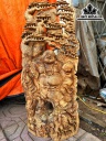 Tượng Phật Di Lặc Gỗ Ngọc Am Cao 83 Ngang 38 Sâu 18 (cm)