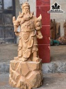 Tượng Quan Công Gỗ Ngọc Am Cao 70 Ngang 29 Sâu 21 (cm)