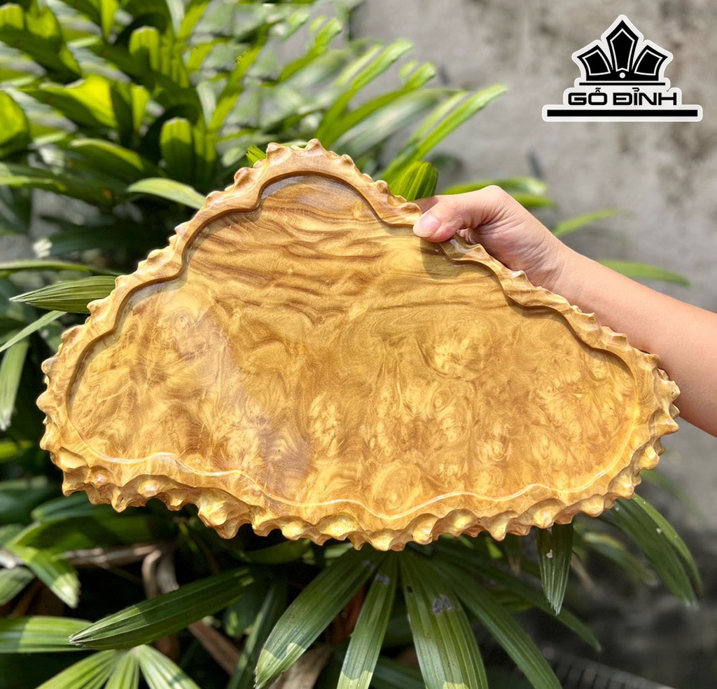 Khay Trà Gỗ Nu Nghiến Cao 27 Ngang 42 Sâu 2,5 (cm)