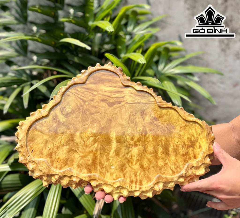 Khay Trà Gỗ Nu Nghiến Cao 29 Ngang 42 Sâu 2,5 (cm)