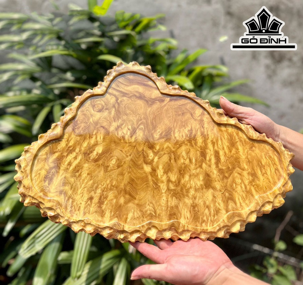 Khay Trà Gỗ Nu Nghiến Cao 31 Ngang 47 Sâu 2,5 (cm)