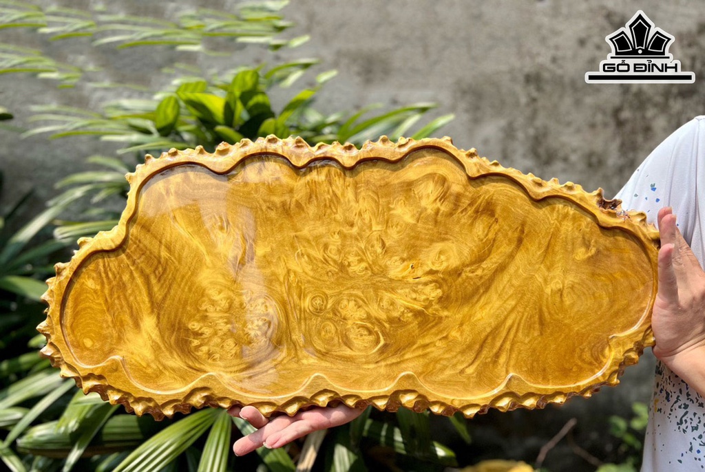 Khay Trà Gỗ Nu Nghiến Cao 31 Ngang 70 Sâu 2,5 (cm)