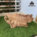 Tượng Cá Kim Long Gỗ Ngọc Am Dài 62 Rộng 18 Cao 32 (cm)