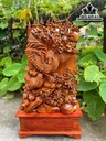 Tượng Gia Đình Gà Gỗ Hương Cao 91 Ngang 62 Sâu 26 (cm)