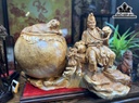 Tượng Tế Công Gỗ Nu Ngọc Am Ngang 83 Cao 52 Sâu 33 (cm)