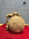 Tượng Báo Săn Mồi Gỗ Nu Ngọc Am Cao 23 Ngang 23 Sâu 18 (cm)