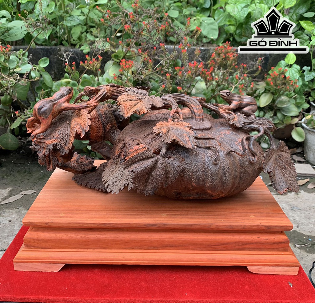 Bí Ngô Phú Quý Gỗ Trắc Ngang 40 Cao 17 Sâu 22 (cm)