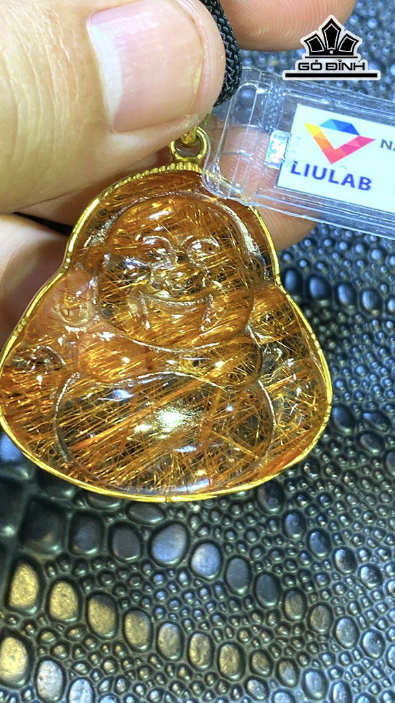 Mặt Dây Chuyền Đá Thạch Anh Tóc Nâu Cao 35,98 Ngang 37,04 Sâu 11 (mm) 126,35cts