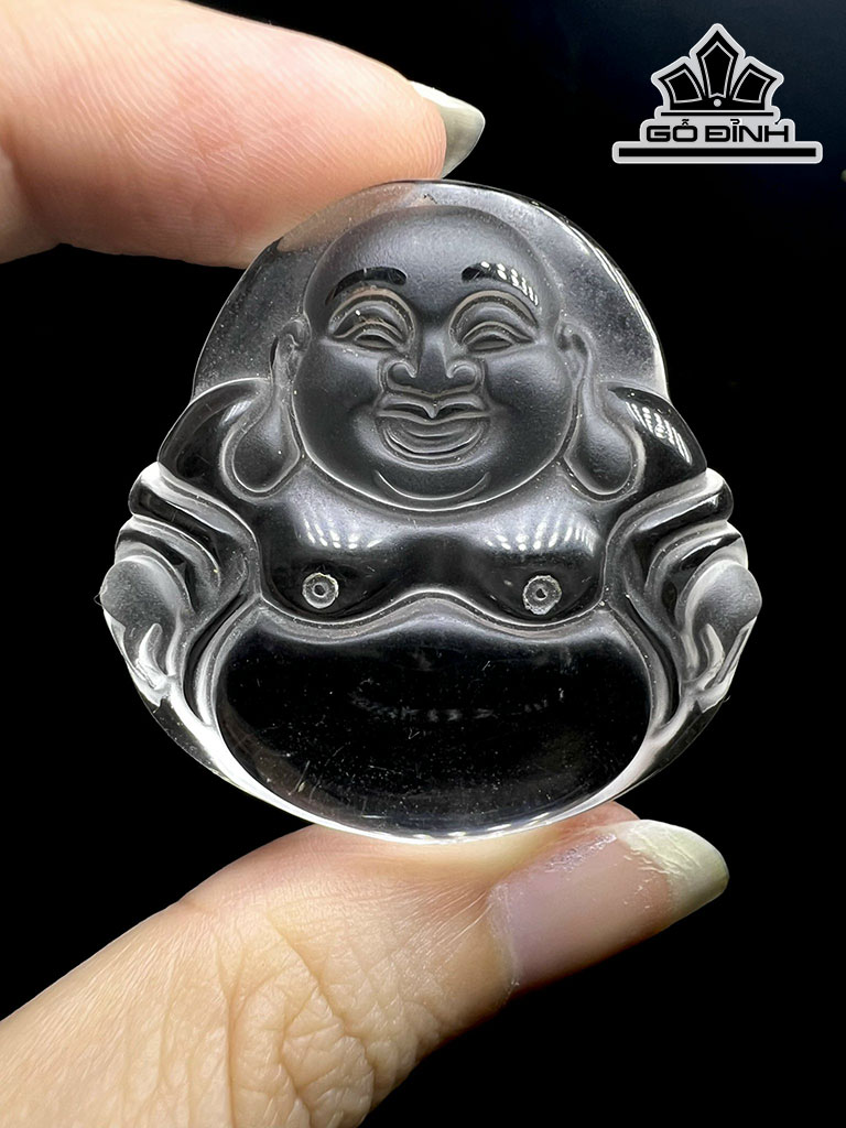 Mặt Dây Chuyền Đá Thạch Anh Trắng Cao 32,3 Ngang 31,4 Sâu 5,9 (mm) 22gr