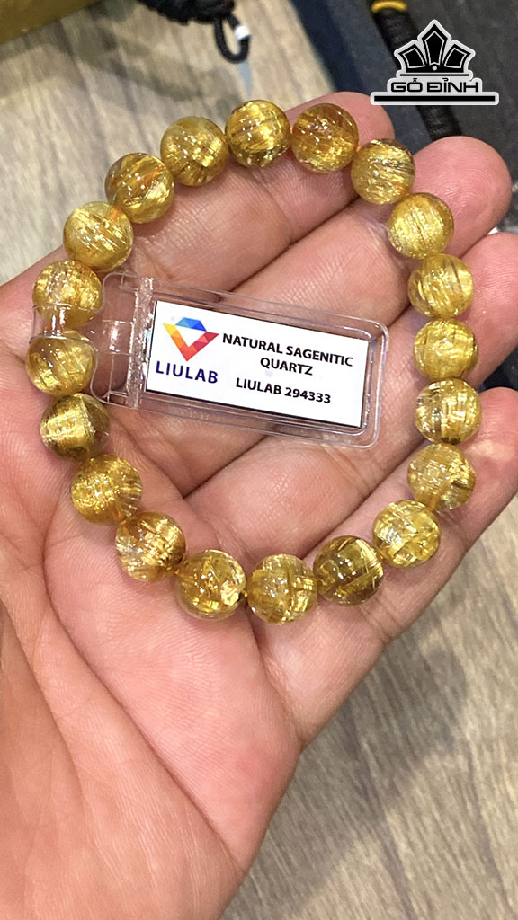 Vòng Tay Đá Thạch Anh Tóc Vàng Đường Kính Hạt 10,00-9,53 (mm) 129.90cts
