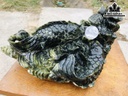 Tượng Song Ngư Đá Serpentine Cao 18 Ngang 48 Sâu 25 (cm) 13kg