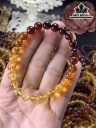Vòng Tay Đá Hổ Phách Đường Kính Hạt 7,5 (mm)