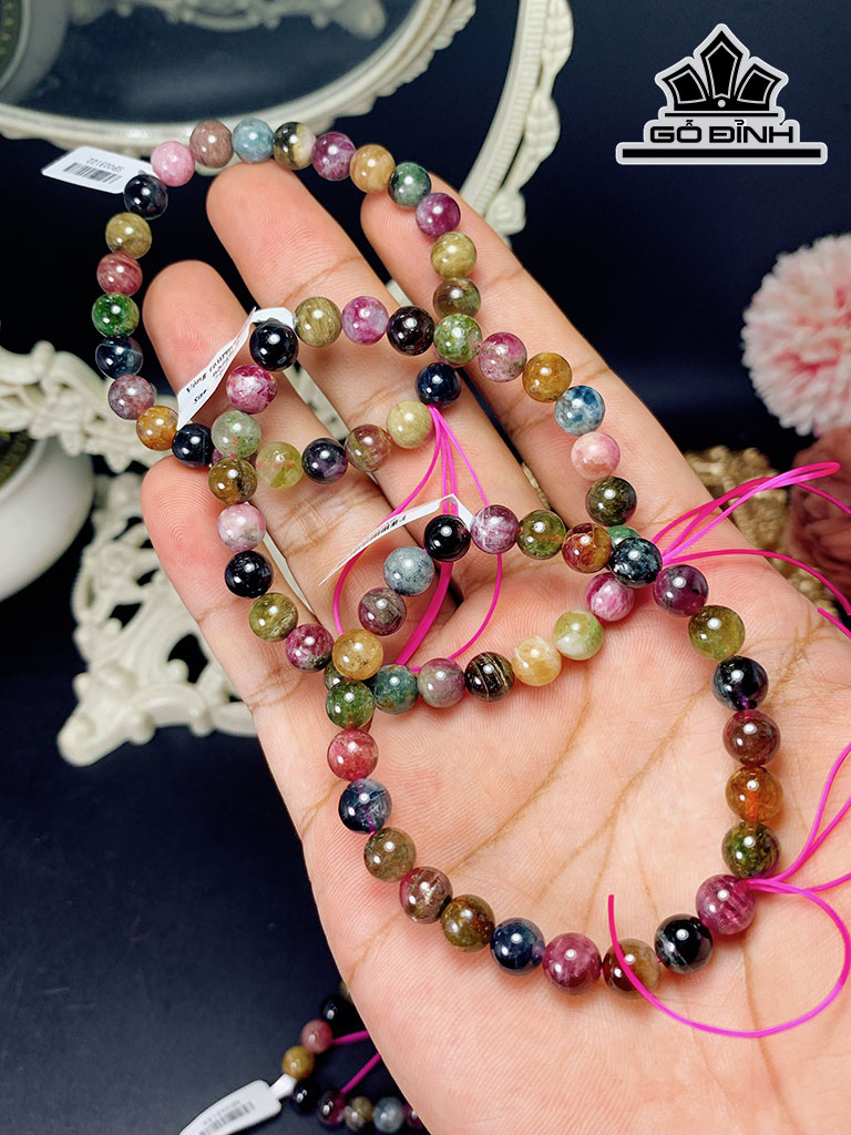 Vòng Tay Đá Thạch Anh Đường Kính Hạt 7 (mm)