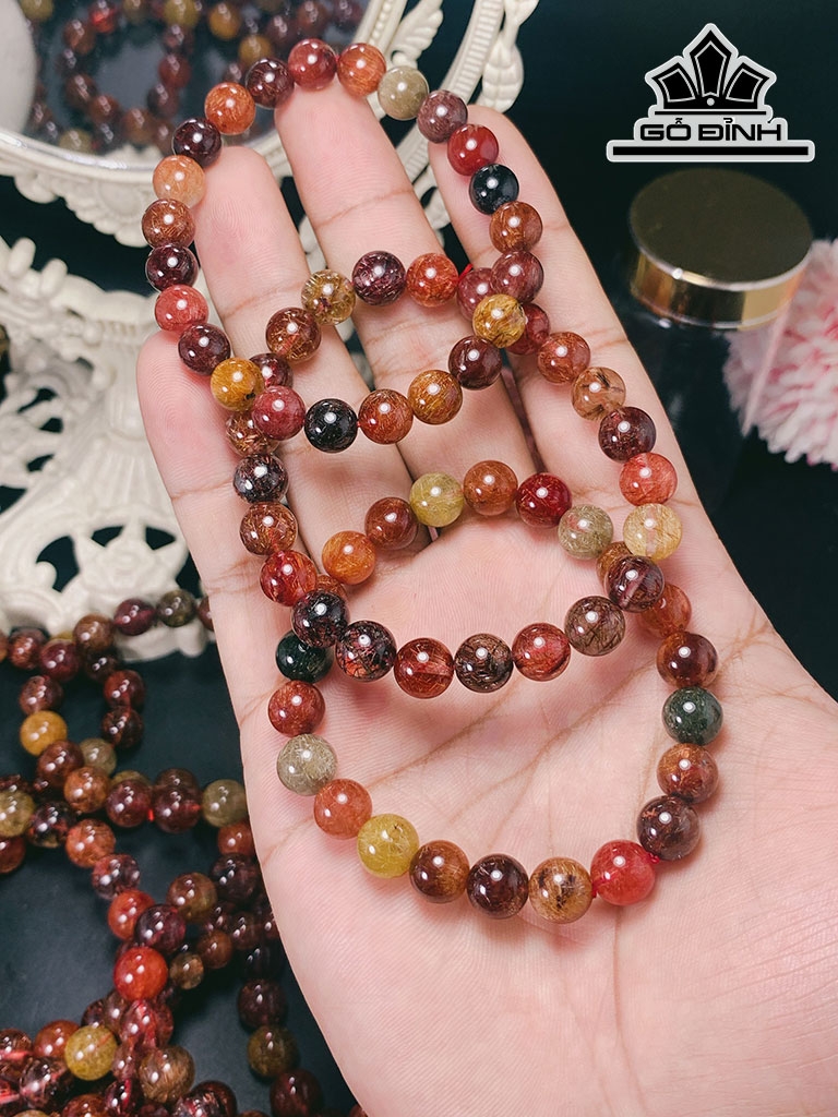 Vòng Tay Đá Thạch Anh Đường Kính Hạt 11 (mm) 11gr
