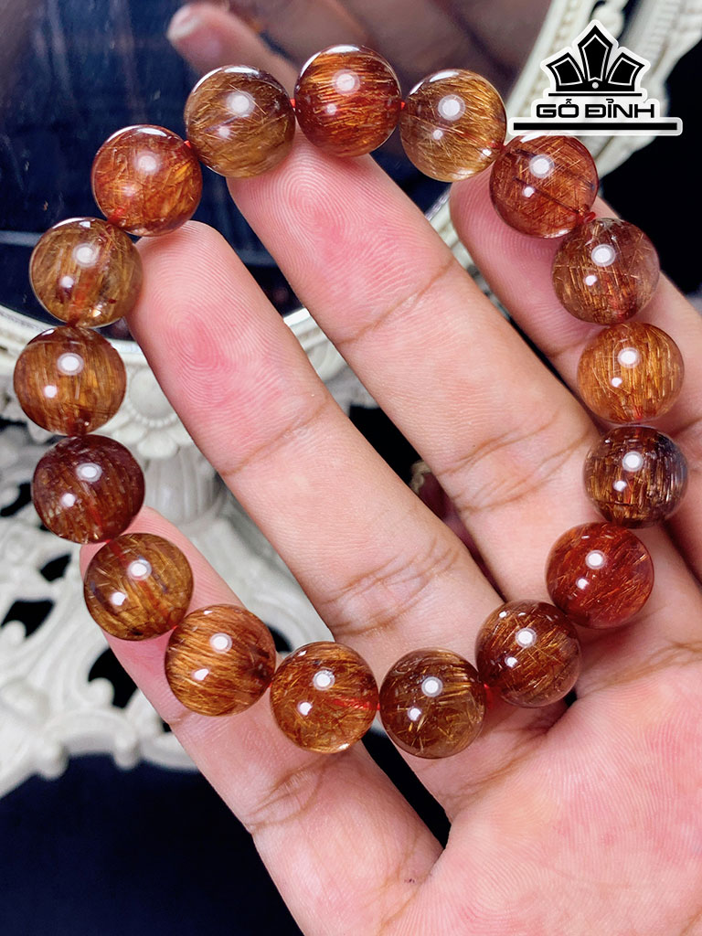 Vòng Tay Đá Thạch Anh Đường Kính Hạt 13 (mm)