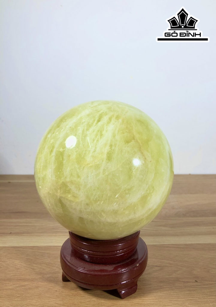 Bi Cầu Đá Thạch Anh Vàng Đường Kính 12 (cm) 3.5kg
