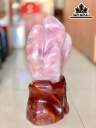 Tác Phẩm Đá Thạch Anh Hồng Cao 45 Ngang 23 (cm) 11,97kg