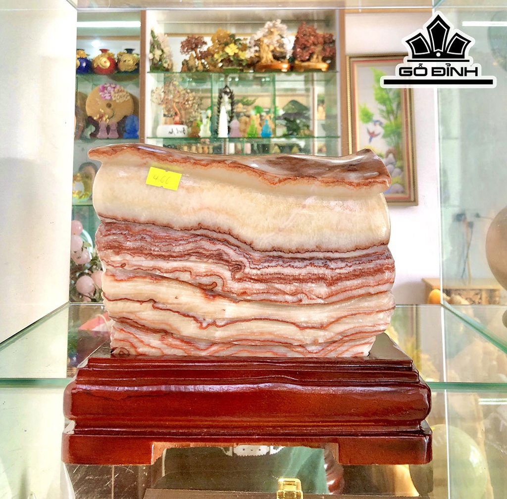 Tác Phẩm Đá Thịt Heo Đá Canxit Cao 17 (cm)