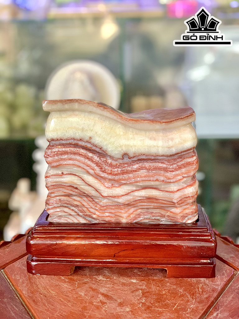 Tác Phẩm Đá Thịt Heo Đá Canxit Cao 20 Ngang 16 (cm) 4,2kg