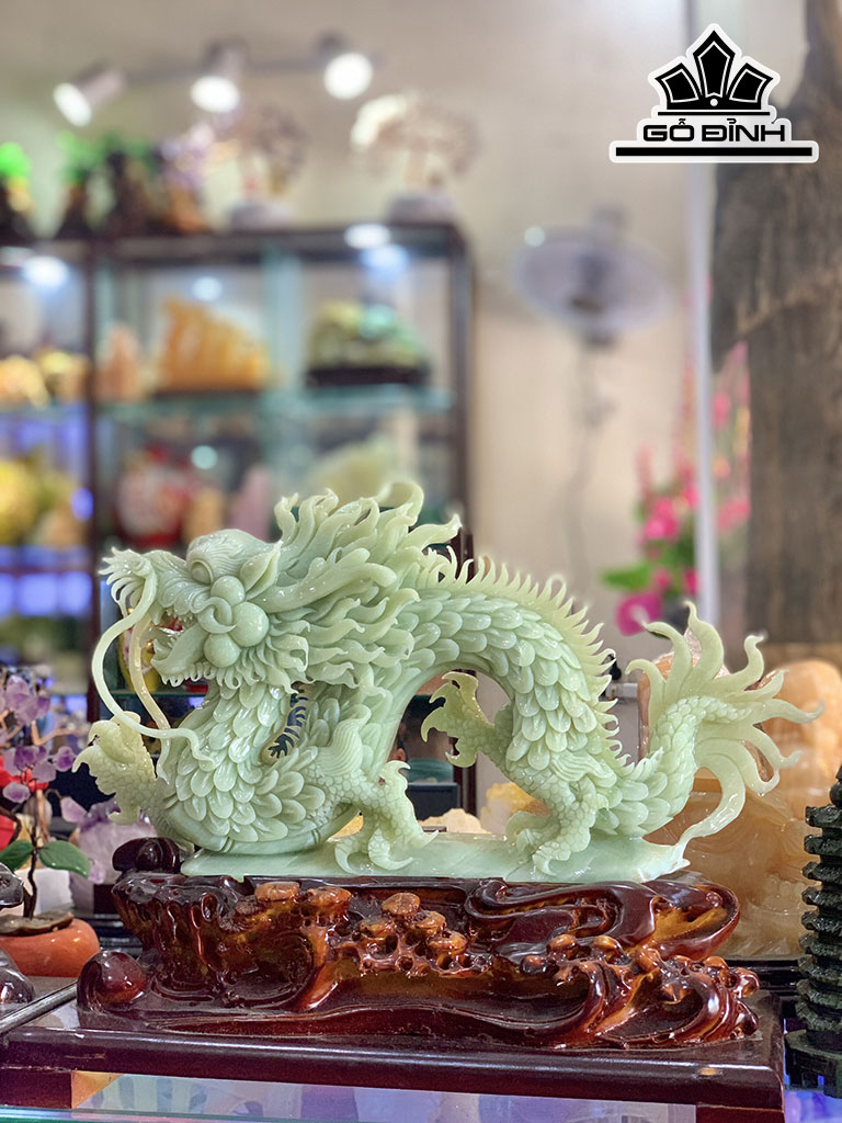 Tượng Rồng Đá Sapentine Cao 30 Ngang 42 (cm) 6kg