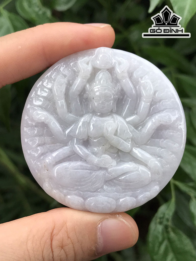 Mặt Dây Chuyền Đá Cẩm Thạch (Jadeite) Cao 52,8 Ngang 52,7 Sâu 15,2 (mm)