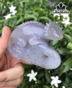 Tượng Tắc Kè Đá Mã Não Cao 8,5 Ngang 7 Sâu 2,5 (cm)