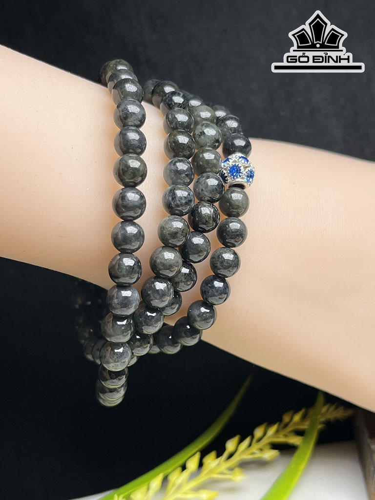 Chuỗi Đá Thạch Anh Đen Đường Kính Hạt 7,5 (mm)