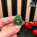 Mặt Dây Chuyền Di Lặc Đá Ngọc Bích (Nephrite Jade) Cao 2,5 (cm)