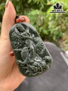Mặt Dây Chuyền Đá Ngọc Bích (Nephrite Jade) Cao 60 Ngang 40 (mm)