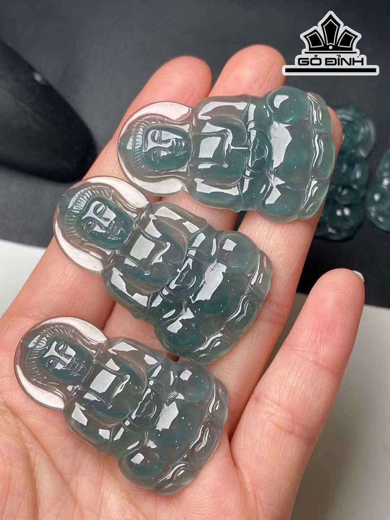 Mặt Dây Chuyền Đá Ngọc Lam (Turquoise) Cao 23 Ngang 43 (mm)