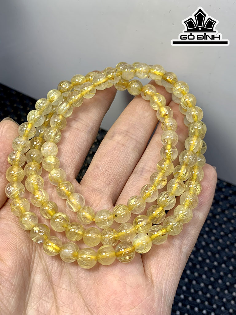 Vòng Tay Đá Thạch Anh Đường Kính Hạt 6 (mm)