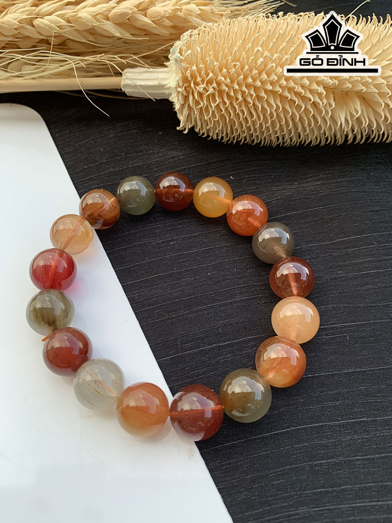 Vòng Tay Đá Thạch Anh Đường Kính Hạt 12,3 (mm)