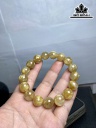 Vòng Tay Đá Thạch Anh Tóc Vàng Đường Kính Hạt 12 (mm)