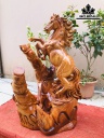 Tượng Ngựa Phong Thủy (Nhất Mã Phi Thiên) Gỗ Hương Cao 50 Ngang 30 Sâu 24 (cm)