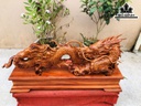 Tượng Nhất Long Gỗ Hương Cao 36 Ngang 75 Sâu 13 (cm)