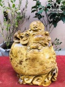 Tượng Phật Di Lặc Gỗ Nu Kháo Cao 34 Ngang 31 Sâu 15 (cm)