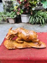 Tượng Trâu Gỗ Hương Cao 18 Ngang 39 Sâu 12 (cm)