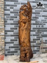 Tượng Đạt Ma Sư Tổ Gỗ Bách Xanh Cao 137 Ngang 37 Dài 42 (cm)