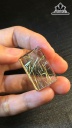 Mặt Dây Chuyền Đá Thạch Anh Tóc Vàng Cao 26,4 Ngang 16,8 Sâu 7,5 (mm) 8,6gr