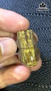 Mặt Dây Chuyền Tỳ Hưu Đá Thạch Anh Tóc Nâu Cao 29 Ngang 17,5 Sâu 14 (mm) 13gr