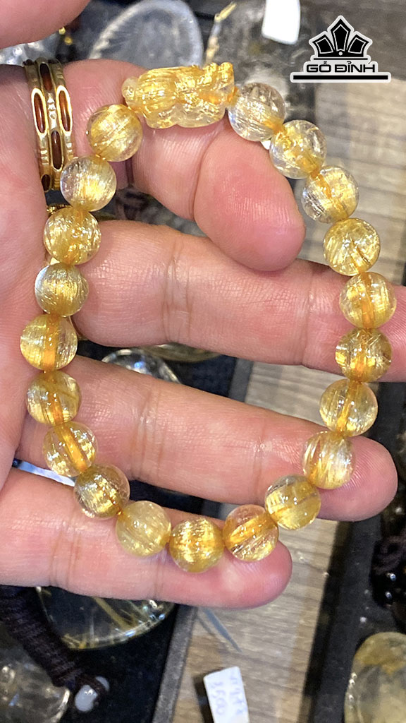 Vòng Tay Đá Thạch Anh Đường Kính Hạt 9,5 (mm) 25gr