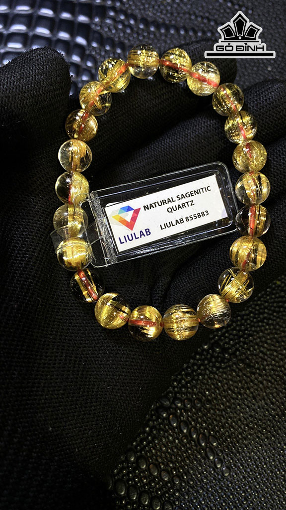 Vòng Tay Đá Thạch Anh Tóc Vàng Đường Kính Hạt 9,09-8,49 (mm) 101.06cts