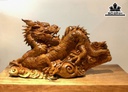 Tượng Nhất Long Gỗ Hương Ngang 63 Cao 34 Sâu 15 (cm)