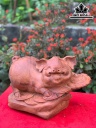 Tượng Heo Phong Thủy Gỗ Hương Cao 24 Ngang 33 Sâu 21 (cm)