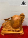 Tượng Thiềm Thừ Gỗ Nu Hương Cao 26 Ngang 30 Sâu 13 (cm)
