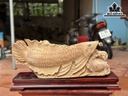 Tượng Cá Kim Long Gỗ Ngọc Am Cao 26 Ngang 68 Sâu15 (cm)